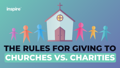 blog the rules for giving to churches vs charities