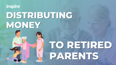 blog distributing money to retired parents