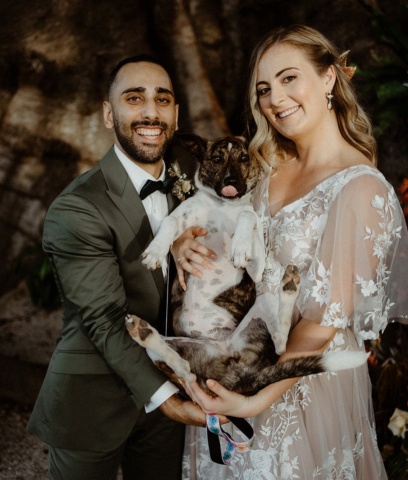 Brisbane Accountant family wedding couple dog